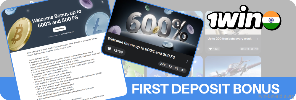 1win new players can receive deposit bonuses