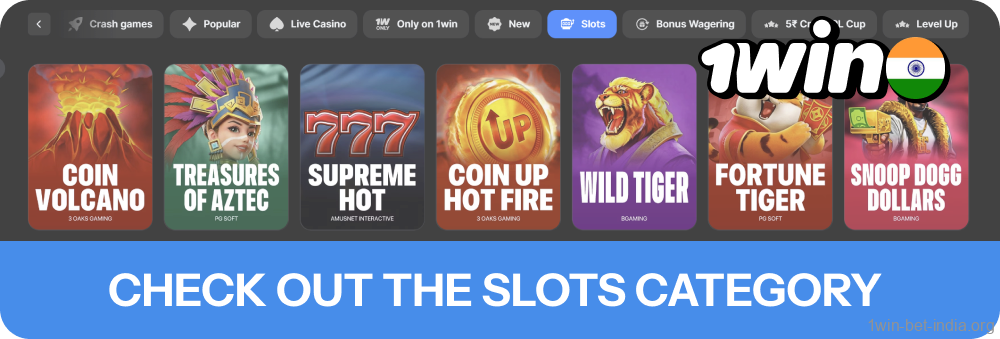 Check out the Slots category