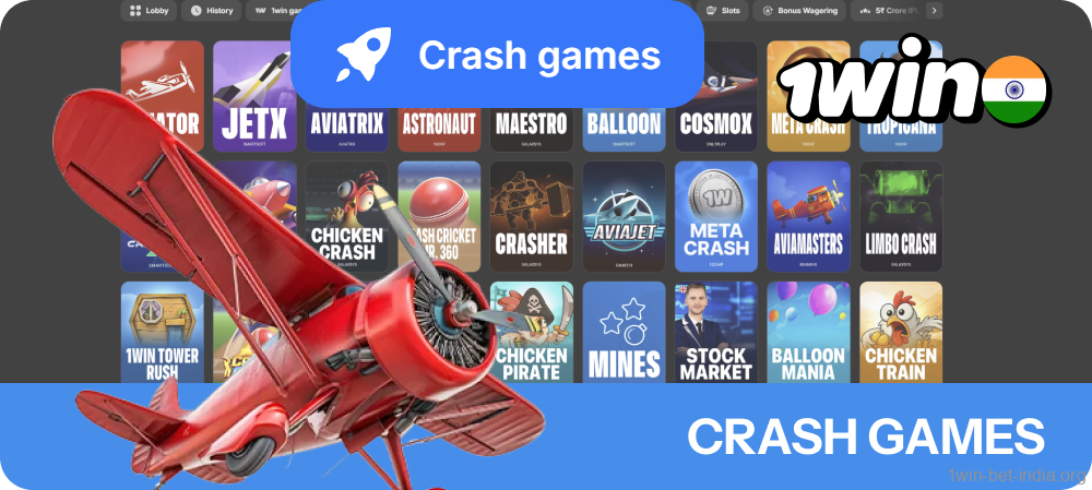 Crash games at 1Win Casino