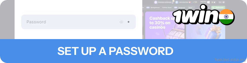 Pick a 1win password